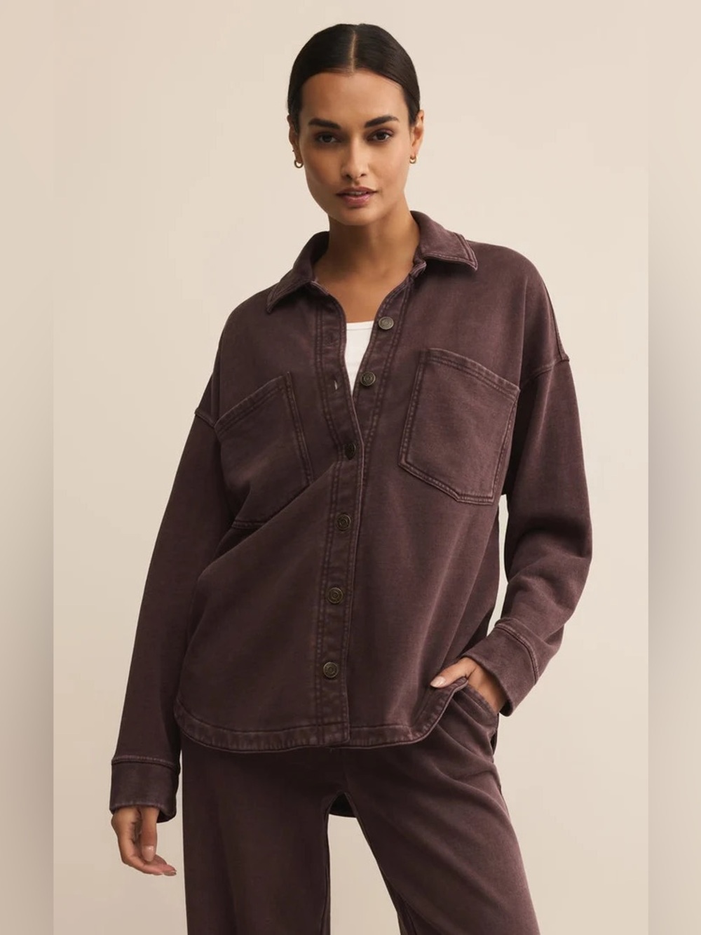 ALL DAY KNIT JACKET (CHOCOLATE CHERRY) - Z SUPPLY